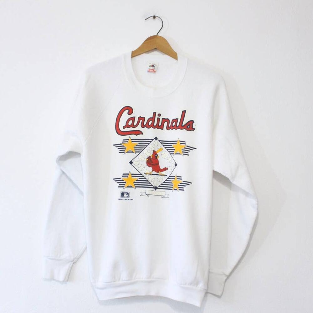 Vintage 90s St. Louis Cardinals Baseball White Sweatshirt XL